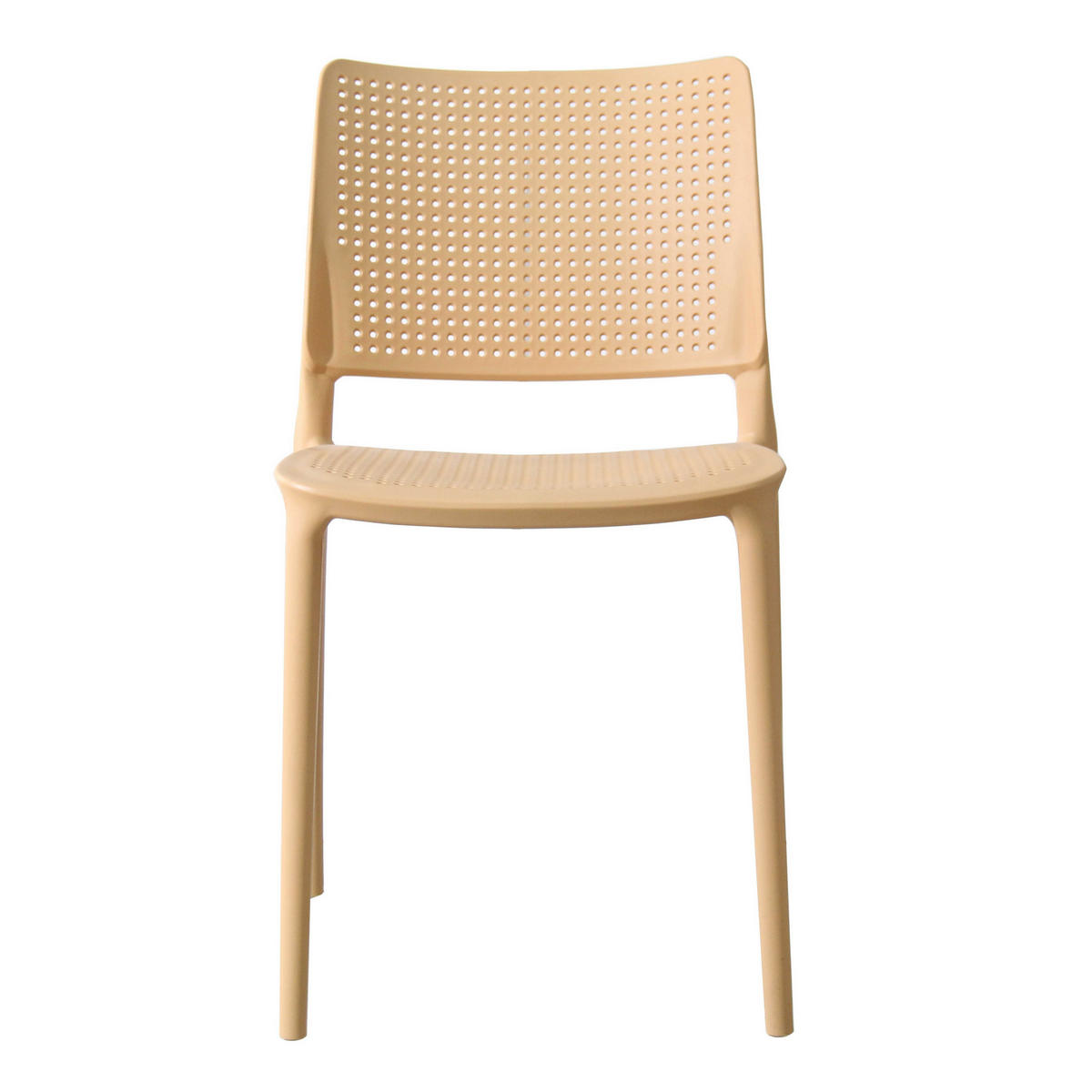 GARTENSTUHL 4-tlg., Gelb - Gelb, Kunststoff (55/79/42cm) - Oviala