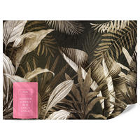 FOTOTAPETE tropische Blätter Pflanzen Retro 250x175 - Beige/Grau, Papier (250/175cm) - Muralo