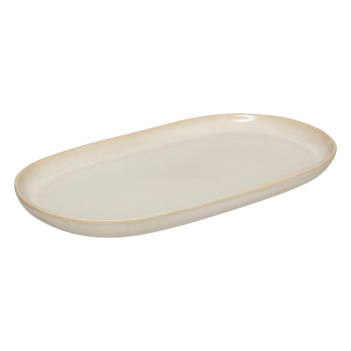 TELLER aus Steingut Terre Beige 31/17,5/2,6 cm - Beige, Keramik (2.6cm) - Secret de Gourmet