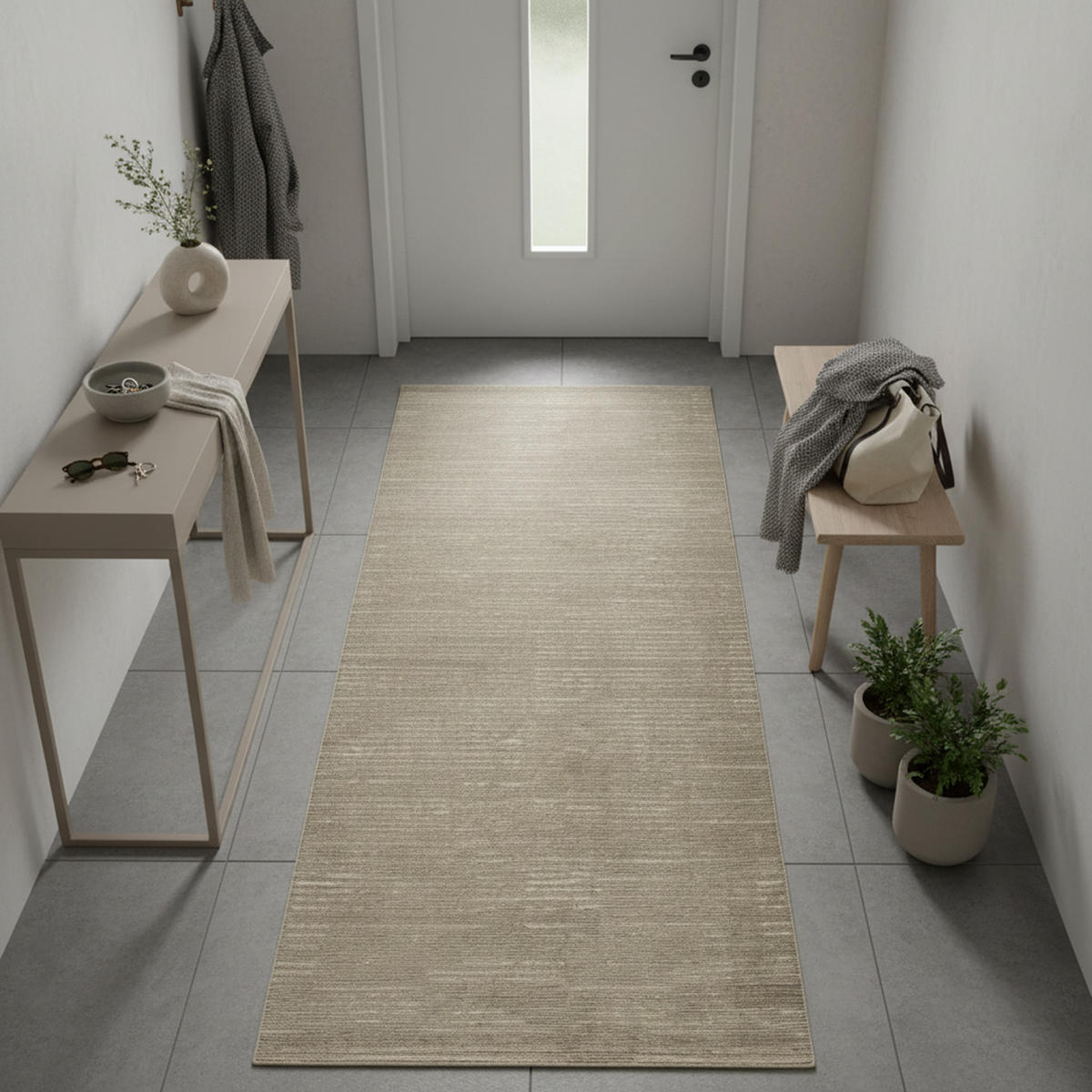 GLANZEFFEKT-TEPPICH Grün 80x200 cm - Grün, Textil (80/200cm) - Tesso Living