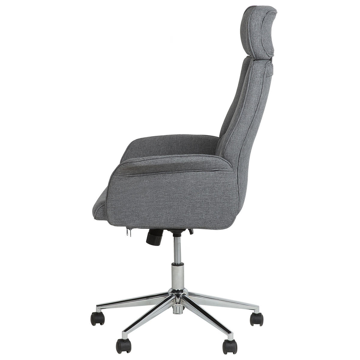 BÜROSTUHL Polyester Grau Pilot - Grau, Textil/Metall (72/117/72cm) - Beliani
