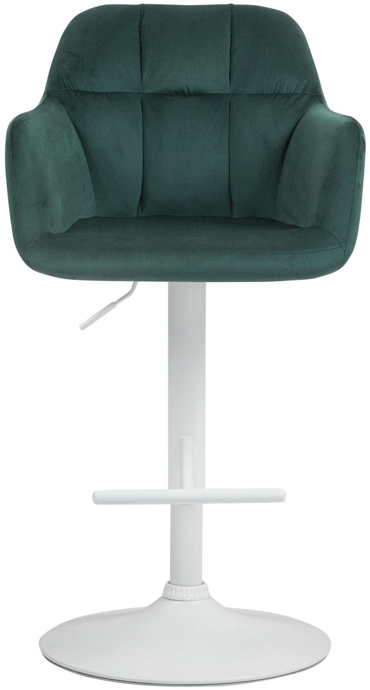 BARHOCKER Natoma Samt 97-118x57x59 cm grün - Grün, Textil (57/97/59cm) - furnicato