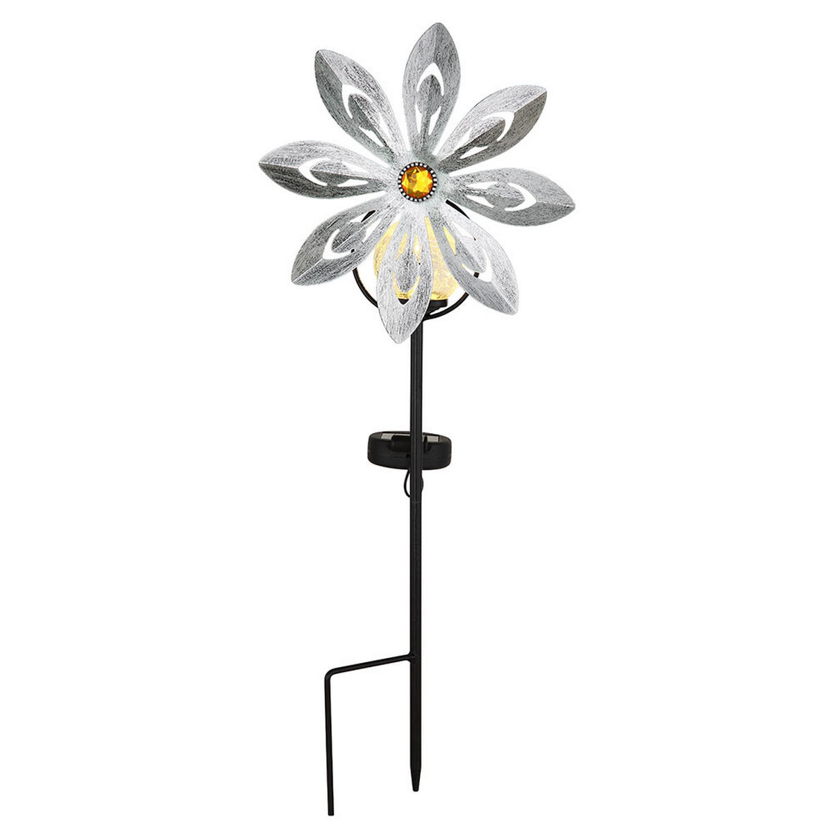 LED AUSSENLEUCHTE Metall Silber 2er Set - Silberfarben, Glas (20/9/50cm) - Globo Lighting