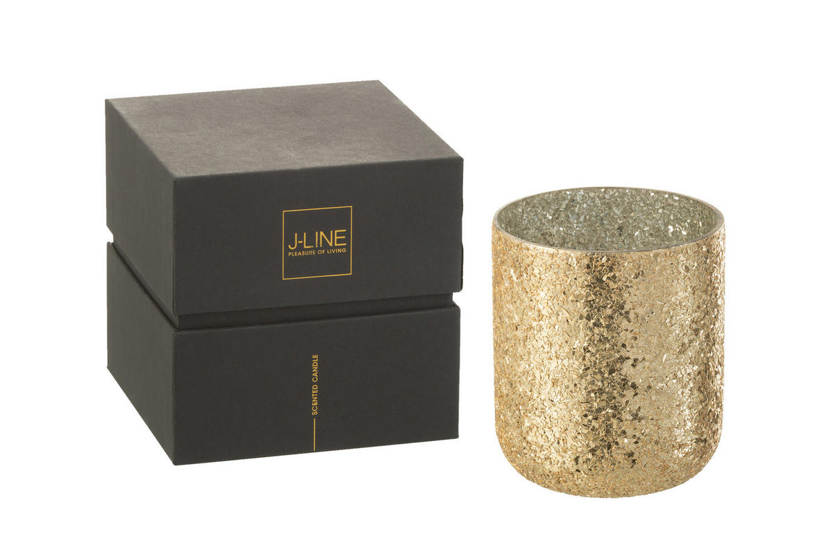 DUFTKERZE LUXURIA - Gold - L - 80 Std. - Goldfarben, Paraffin (17/20cm) - J-Line