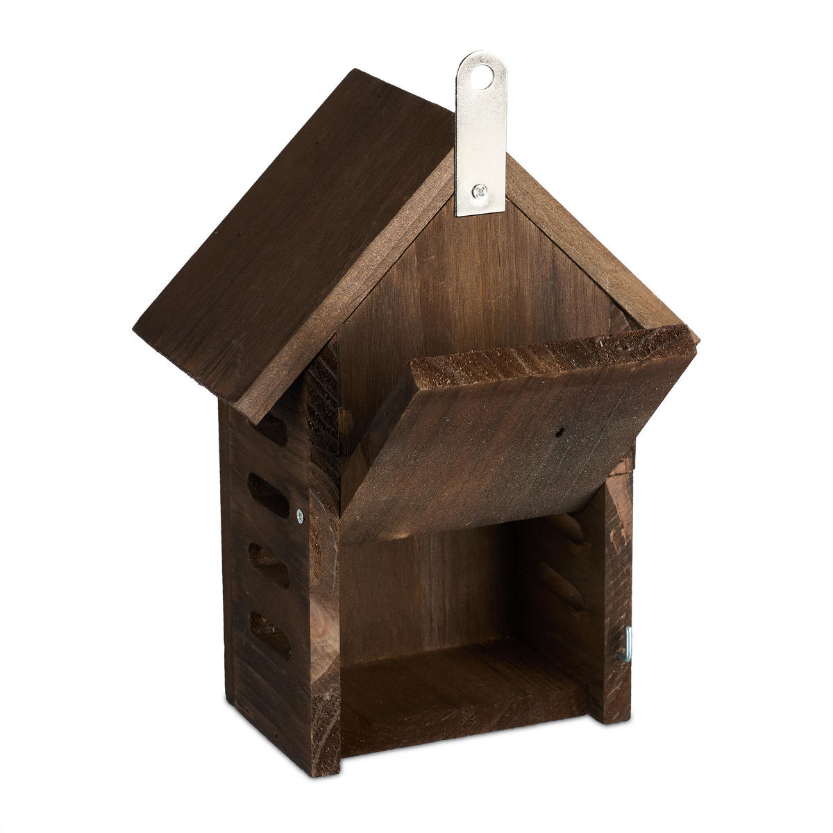 MARIENKÄFERHAUS - Braun, Holz (17/22/10cm) - Relaxdays