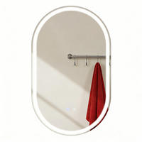 BADSPIEGEL mit Beleuchtung Lirwen 2.9/50/80 cm - Weiß, Glas (50/80/2.9cm) - ZMH