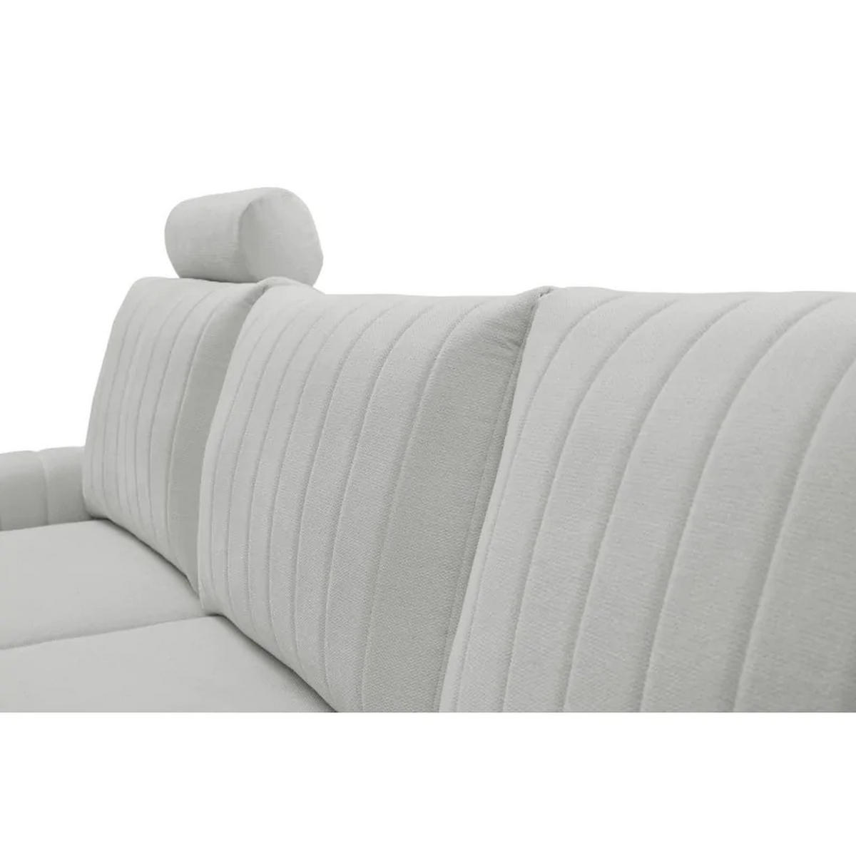 ECKSOFA MANGO, Eckcouch in L-Form mit Schlaffunktion und Bettkasten, Farbe: Grau, Velourstoff, Ottomane Links - Grau, Textil (251/164cm) - Sepro Meble