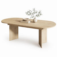 BLAGOVAONSKI STOL 120/160/80 cm s funkcijom proširenja i zaobljenim kutovima u boji hrasta - bijela/boje hrasta, drvni materijal (80/160/75.5cm) - CHICFURN