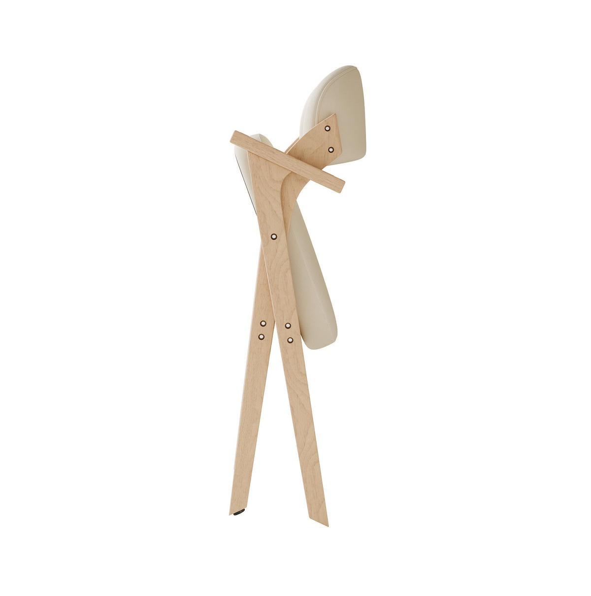 KLAPPSTUHL 2er-Set faltbar mit Armlehnen Massivholz Beige - Beige, Holz (66.5/76/64.5cm) - Meubliv