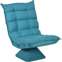 RELAXSESSEL Stahl, Samt, Blau - Blau, Metall (70/95/62cm) - HOMCOM