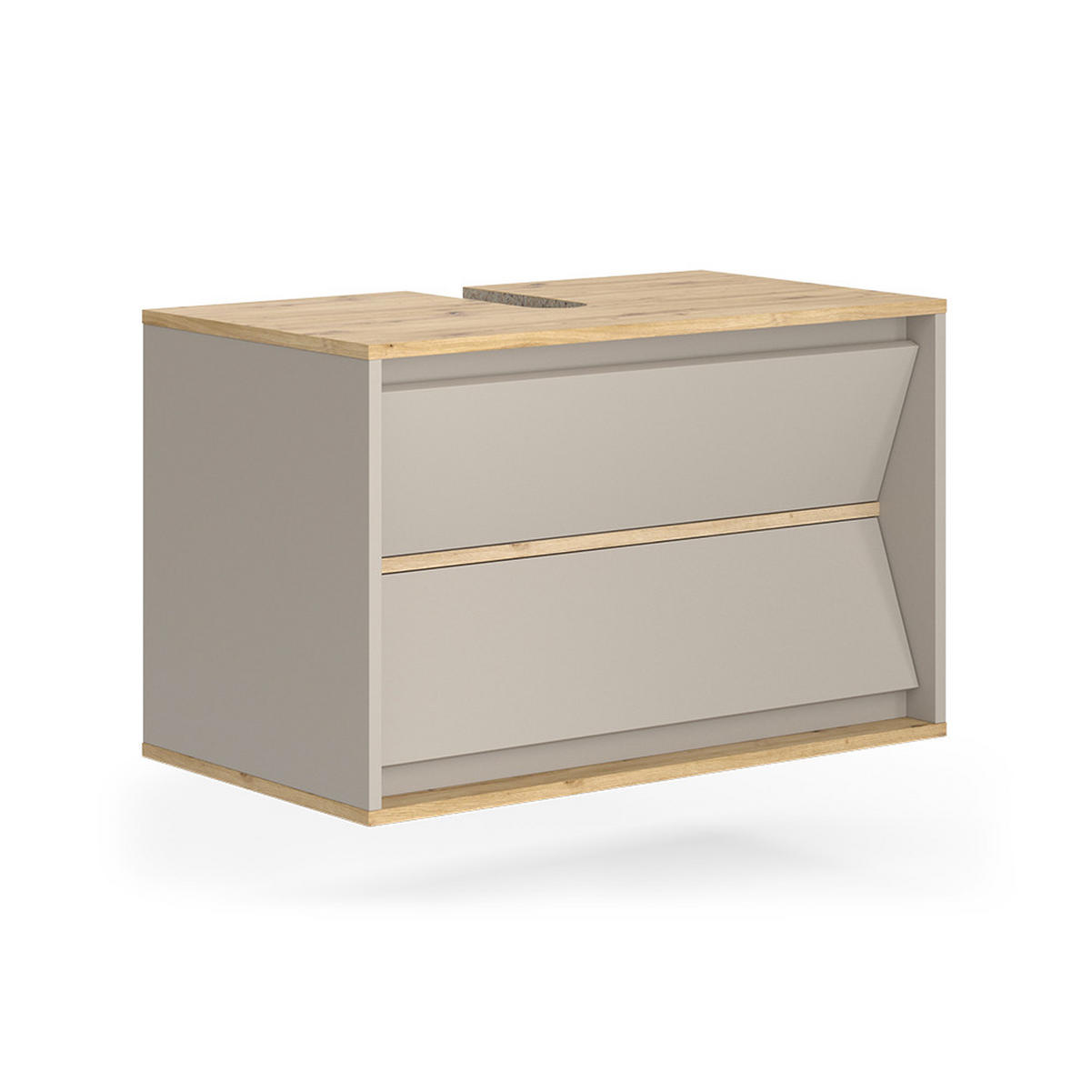 DOLNÍ SKŘÍŇKA POD DŘEZ Edelin Kašmír - kašmírová/světle šedá, kompozitní dřevo (80/50/45cm) - Vicco