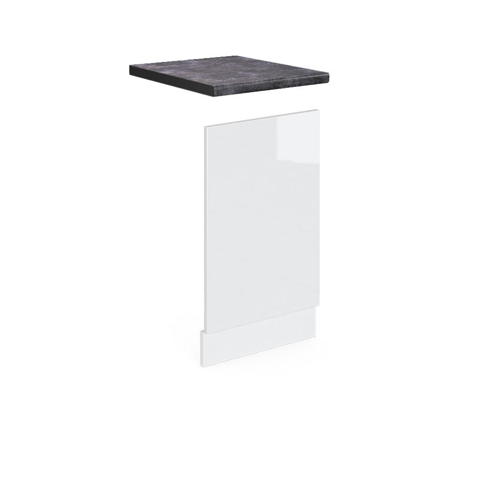 FRONTBLENDE R-Line Weiß Hochglanz 45 cm, AP Anthrazit - Weiß Hochglanz/Weiß, Holzwerkstoff (45/57.2/1.6cm) - Vicco