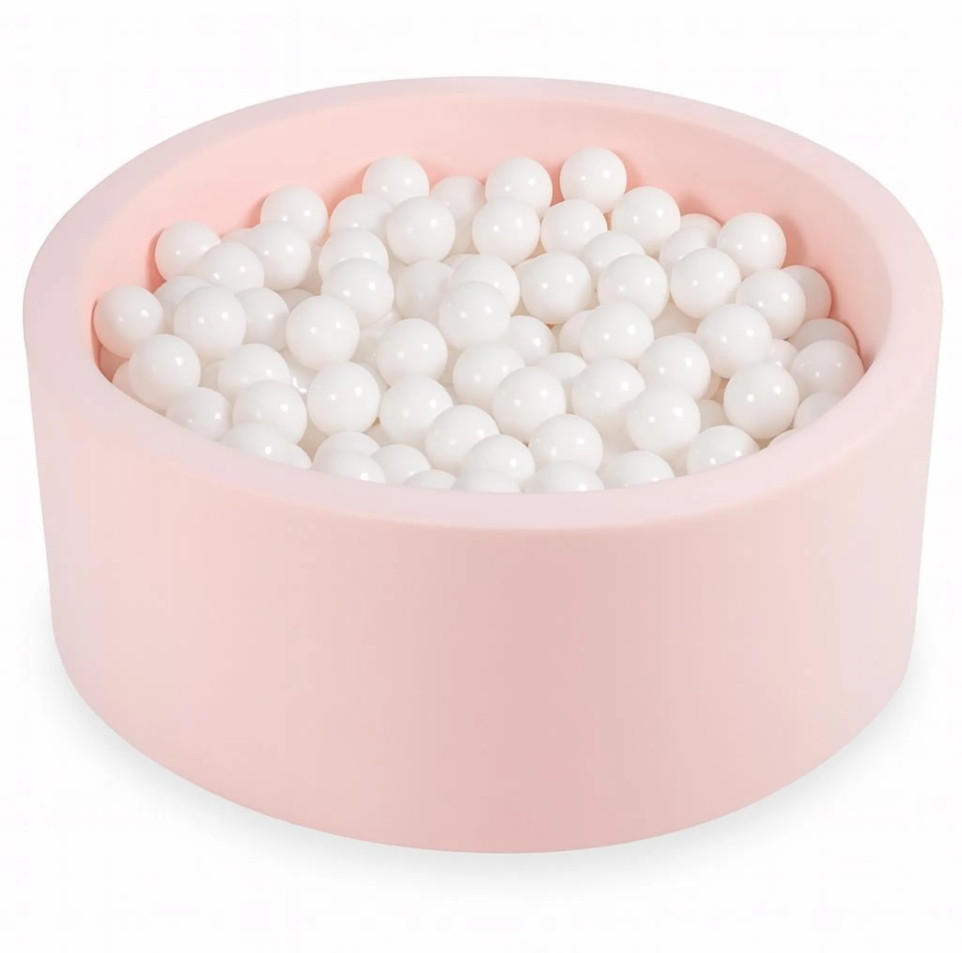 BÄLLEBAD Farbmix 90 cm Durchmesser inkl. 200 Bälle - Pink, Textil (90/30/30cm) - AngeLove