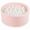 BÄLLEBAD Farbmix 90 cm Durchmesser inkl. 200 Bälle - Pink, Textil (90/30/30cm) - AngeLove