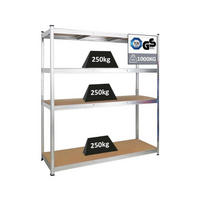 SCHWERLASTREGAL Taurus XL 180x160x60 cm Fachlast 250 kg Verzinkt - Silberfarben, Metall (160/180/60cm) - PROREGAL