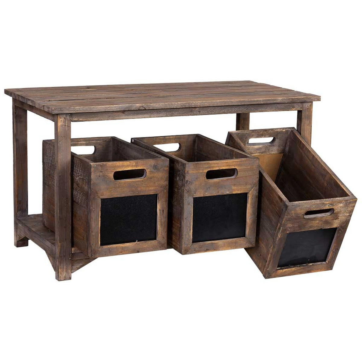 BANK aus Holz, 90x45x51cm - Braun, Holz (90/51/45cm) - Wanderlust