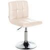 DREHSTUHL Lederlook creme - Chromfarben/Creme, Textil/Metall (44/74/49cm) - CLP