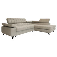 ECKSOFA Nord Premium, Seite: Rechts - Sandfarben/Anthrazit, Holz/Textil (264/203cm) - MIRJAN24