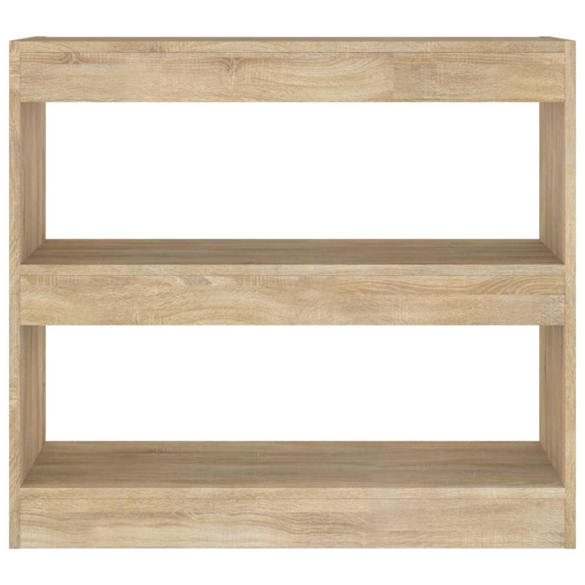BÜCHERREGAL mit 2 Ebenen 80/30/72 cm aus Holzwerkstoff inSonoma-Eiche Dekor - Sonoma Eiche, Holz (80/72/30cm) - vidaXL