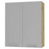 KÜCHENHÄNGESCHRANK Kvantum W4/80 Dust Grey Matt / Eiche Artisan Matt 80 / 32,5 / 96cm - Eiche Artisan/Grau, Holz/Holzwerkstoff (80/96/32.5cm) - Feldmann-Wohnen