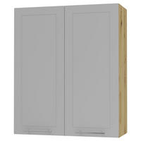 KÜCHENHÄNGESCHRANK Kvantum W4/80 Dust Grey Matt / Eiche Artisan Matt 80 / 32,5 / 96cm - Eiche Artisan/Grau, Holz/Holzwerkstoff (80/96/32.5cm) - Feldmann-Wohnen