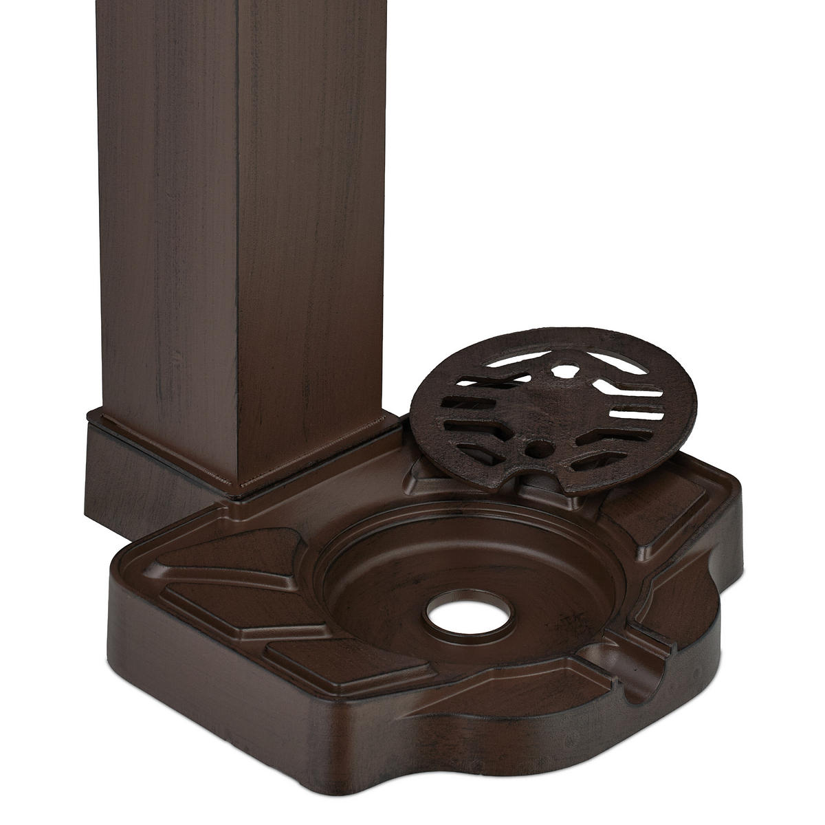 STANDBRUNNEN - Dunkelbraun, Metall (33.5/29/77cm) - Relaxdays