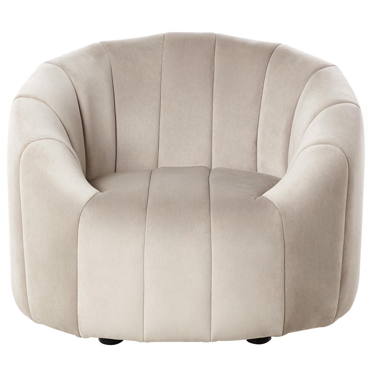 SADA POHOVEK 6-místná Sametová látka Béžová Malung - béžová, textil (202/68/79cm) - Beliani