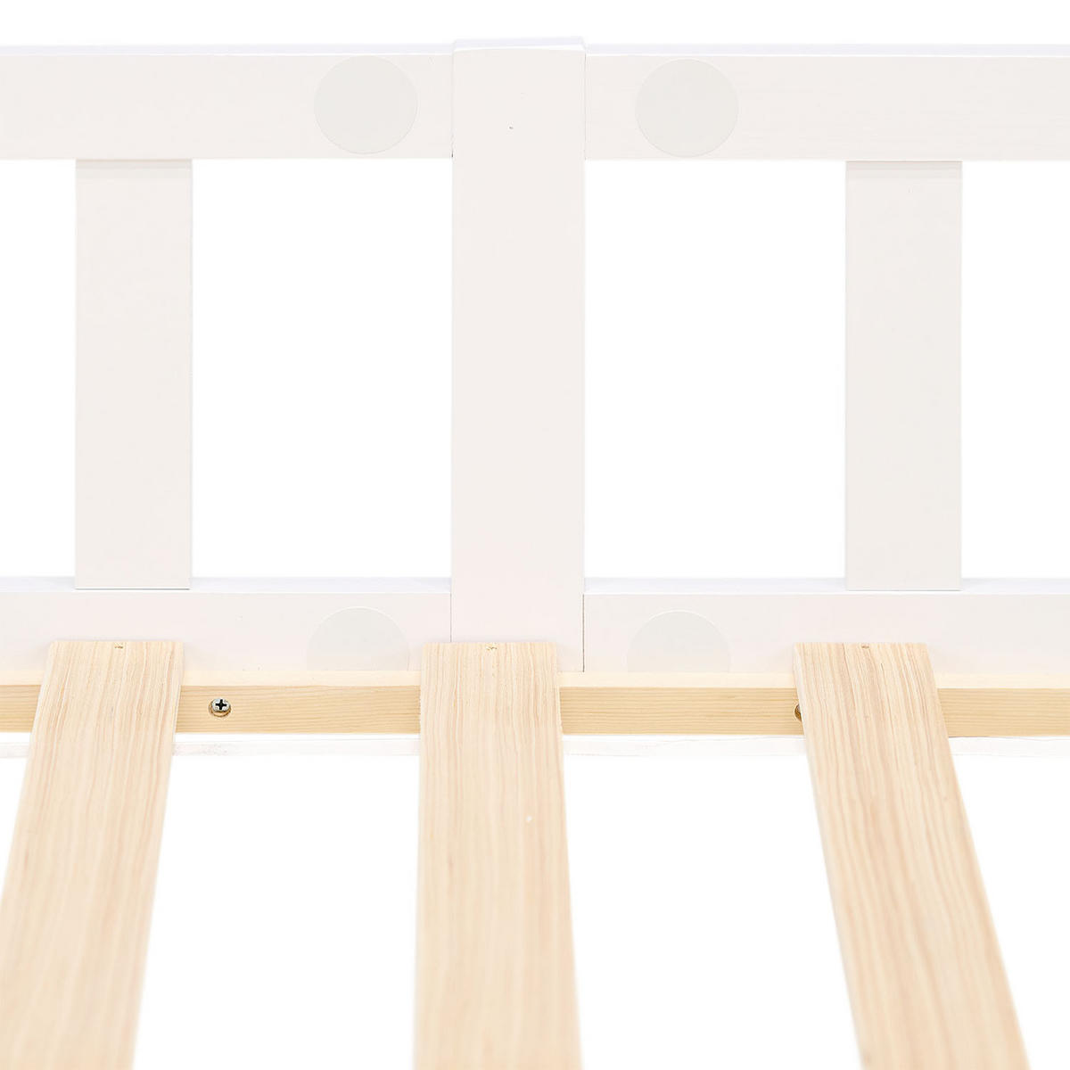 BODENBETT weiß 90/200 cm - Weiß, Holz (90/200cm) - Homestyle4u