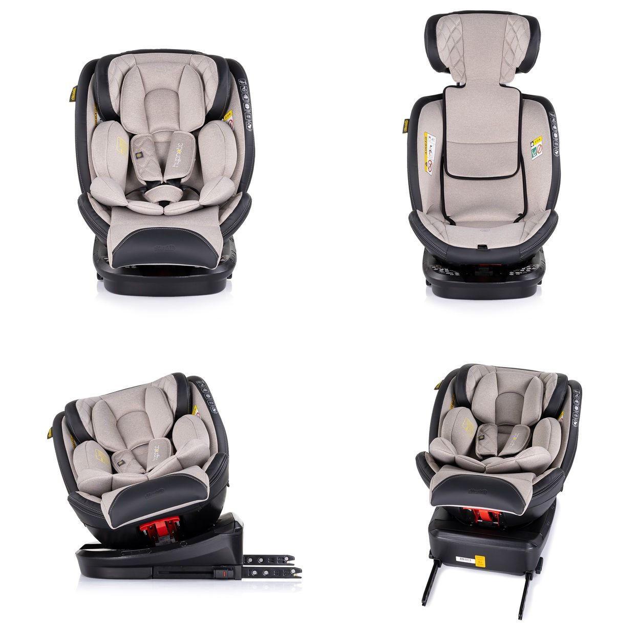 KINDERSITZ Hypnotic i-Size beige (40-150cm) Isofix, Top Tether, Kopfstütze - Beige, Kunststoff (36/75/45cm) - Chipolino