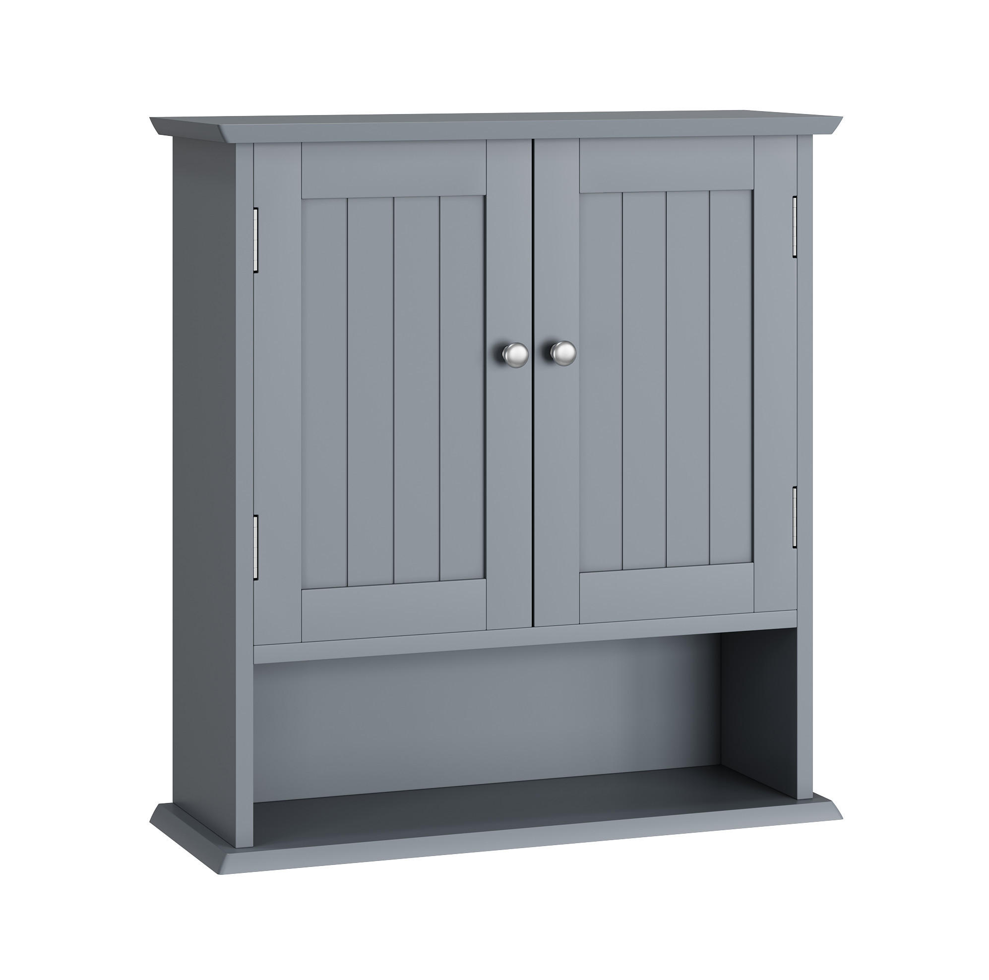 KÜCHENOBERSCHRANK 54,6/19,8/60 cm in Hellgrau mit 2 Türen und verstellbarem Einlegeboden - Hellgrau, Holzwerkstoff (54.6/60/19.8cm) - BEAOK