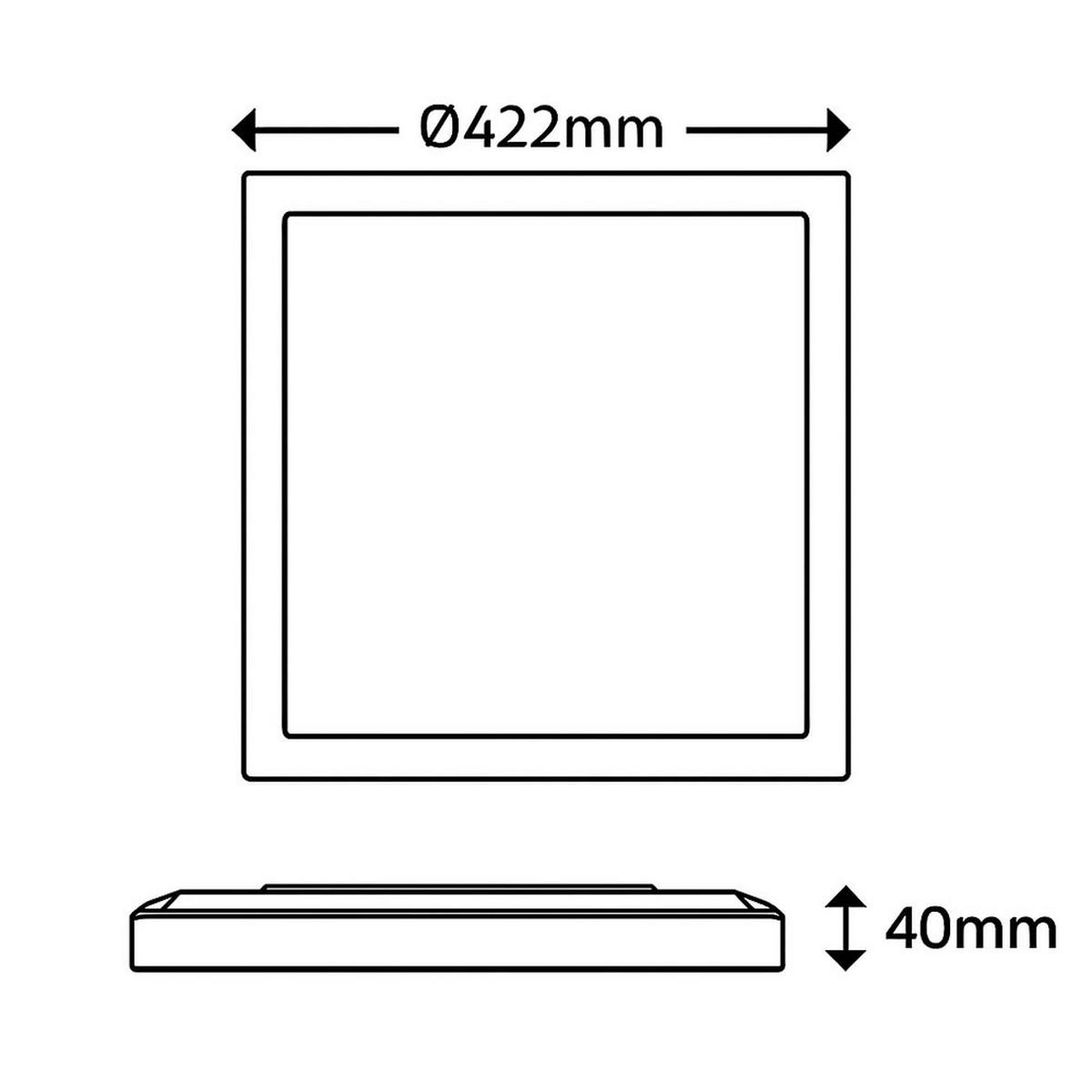 LED DECKENLEUCHTE Aluminium Silber - Silberfarben, Metall (42.2/42.2/4cm) - Briloner
