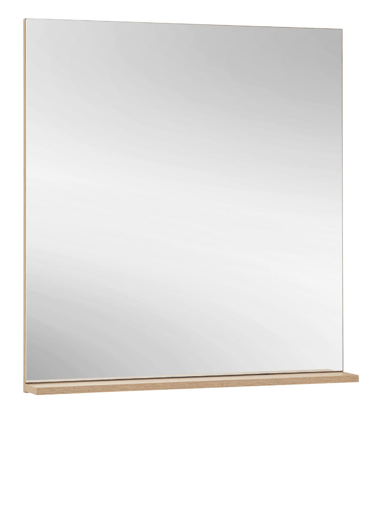 GARDEROBENSPIEGEL Evoke Eiche 75 cm, Wandspiegel mit Ablage - Eichefarben, Glas/Holzwerkstoff (75/80/10cm) - Furn.Design