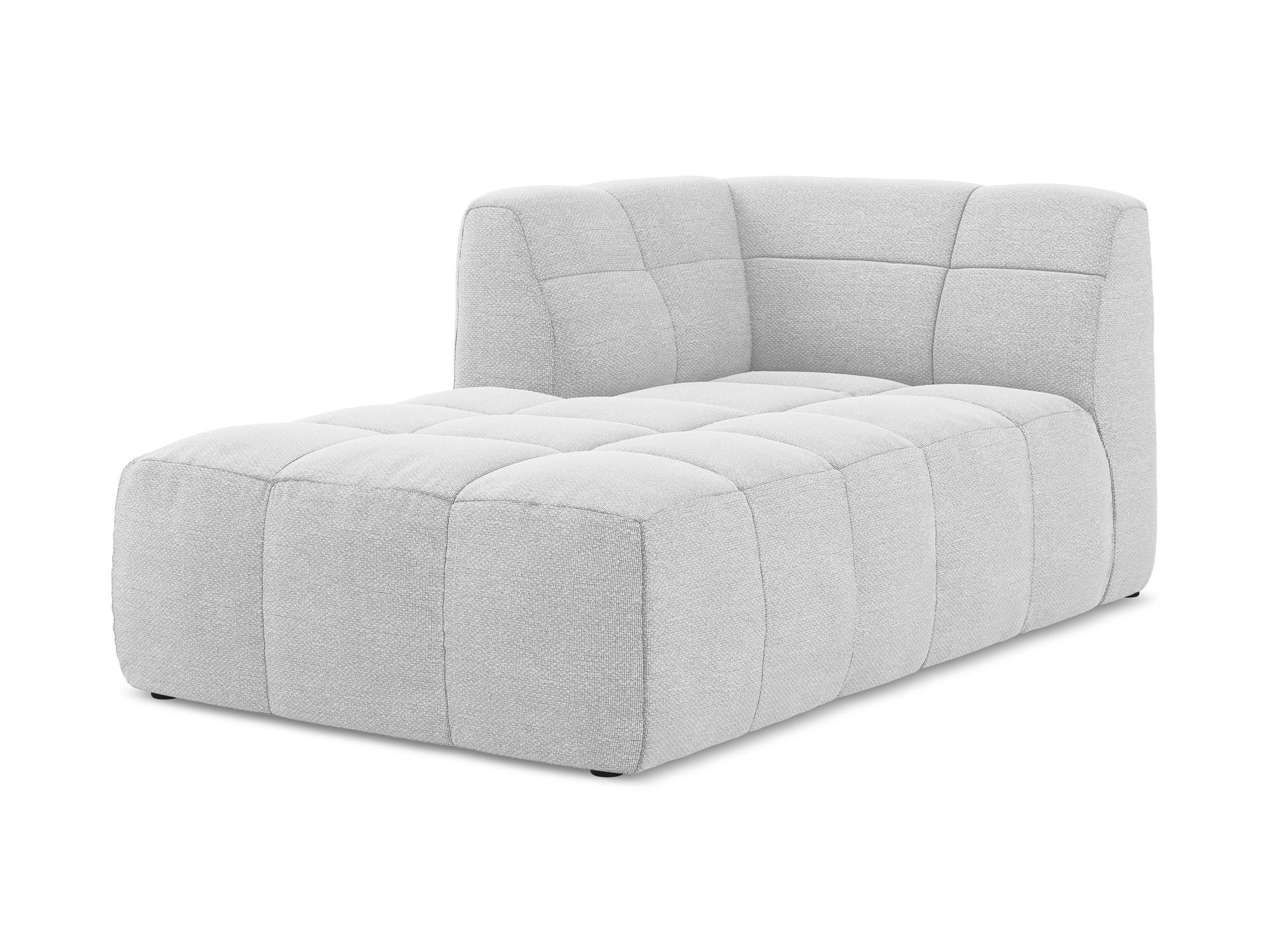SOFAELEMENT Links Bouclé Stoff Grau - Silberfarben/Schwarz, Holzwerkstoff/Kunststoff (101/77/175cm) - Makamii
