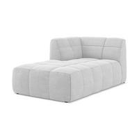 SOFAELEMENT Links Bouclé Stoff Grau - Silberfarben/Schwarz, Holzwerkstoff/Kunststoff (101/77/175cm) - Makamii