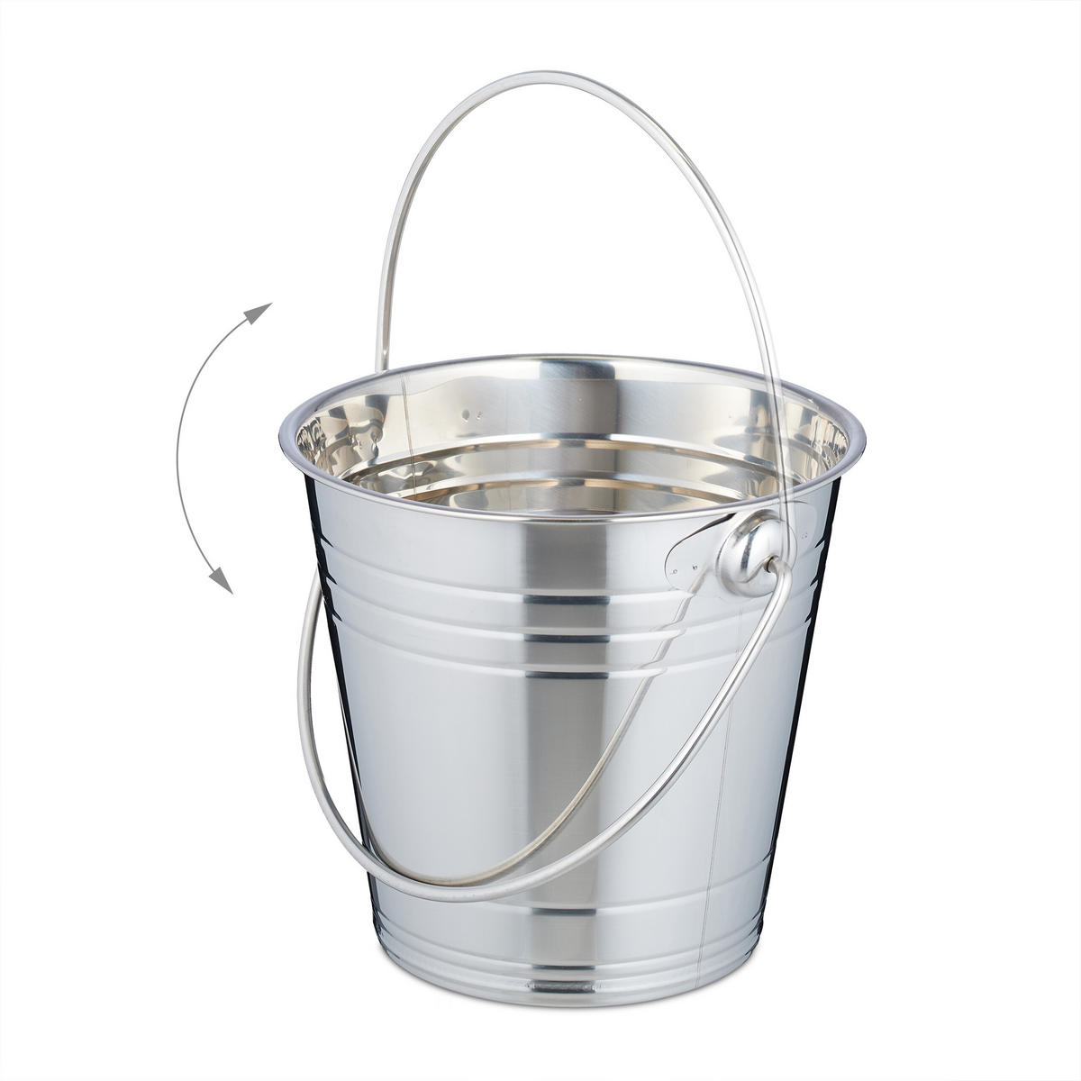 SEKTKÜHLER - Silberfarben, Metall (17.5/16cm) - Relaxdays