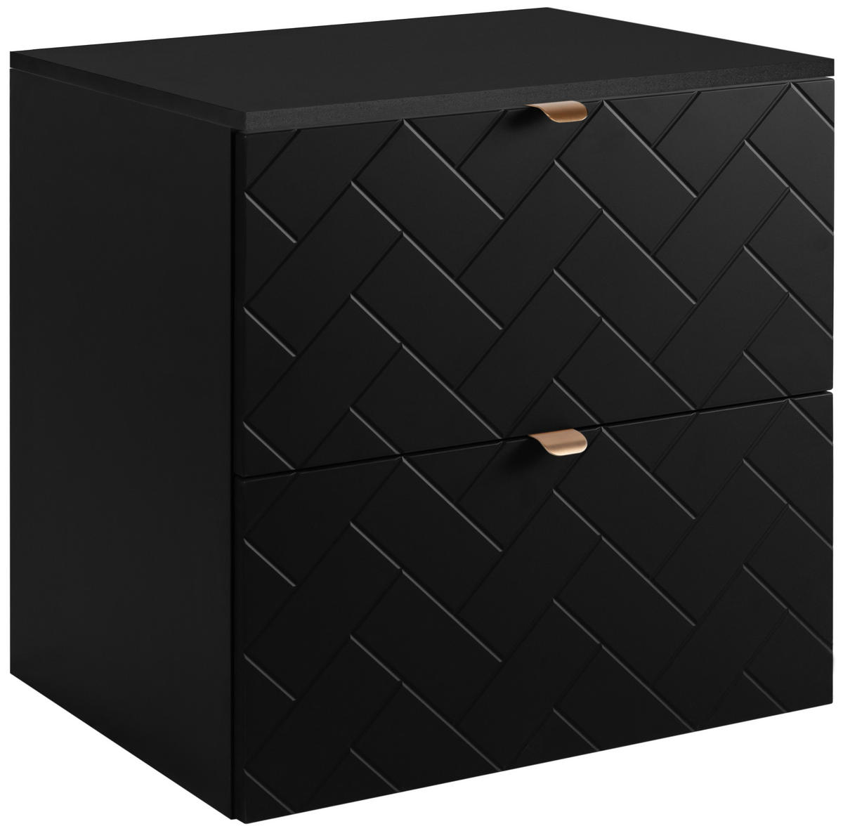 WASCHBECKUNTERSCHRANK TREND Schwarz matt 60/46/60 cm - Schwarz, Holzwerkstoff (60/60/46cm) - Rodan