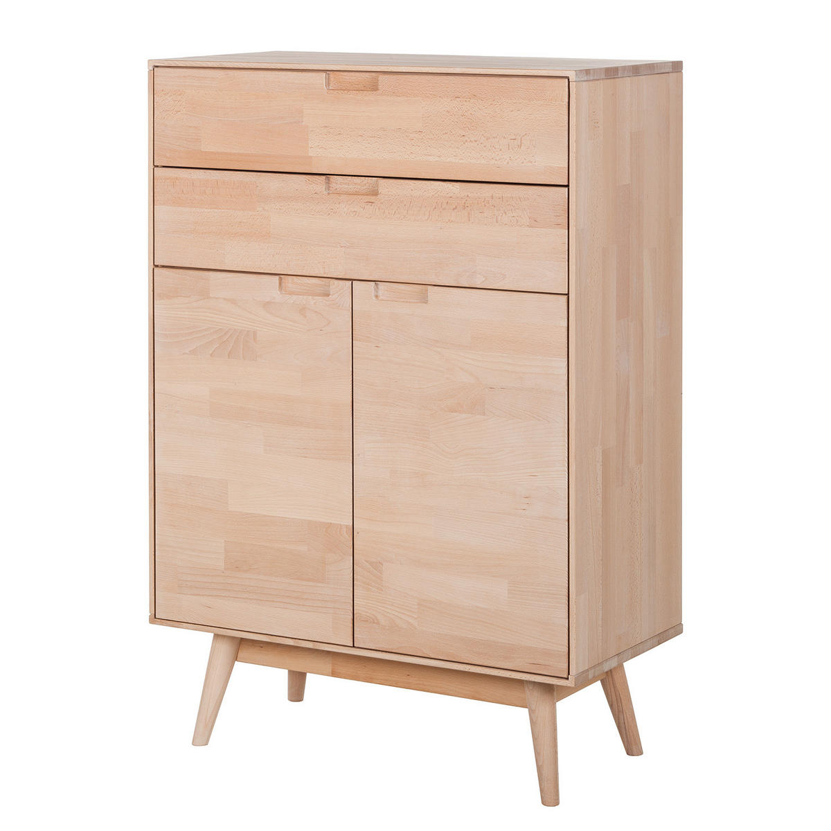 HIGHBOARD - Massivholz - Buchefarben, Holz (80/115/40cm) - home24
