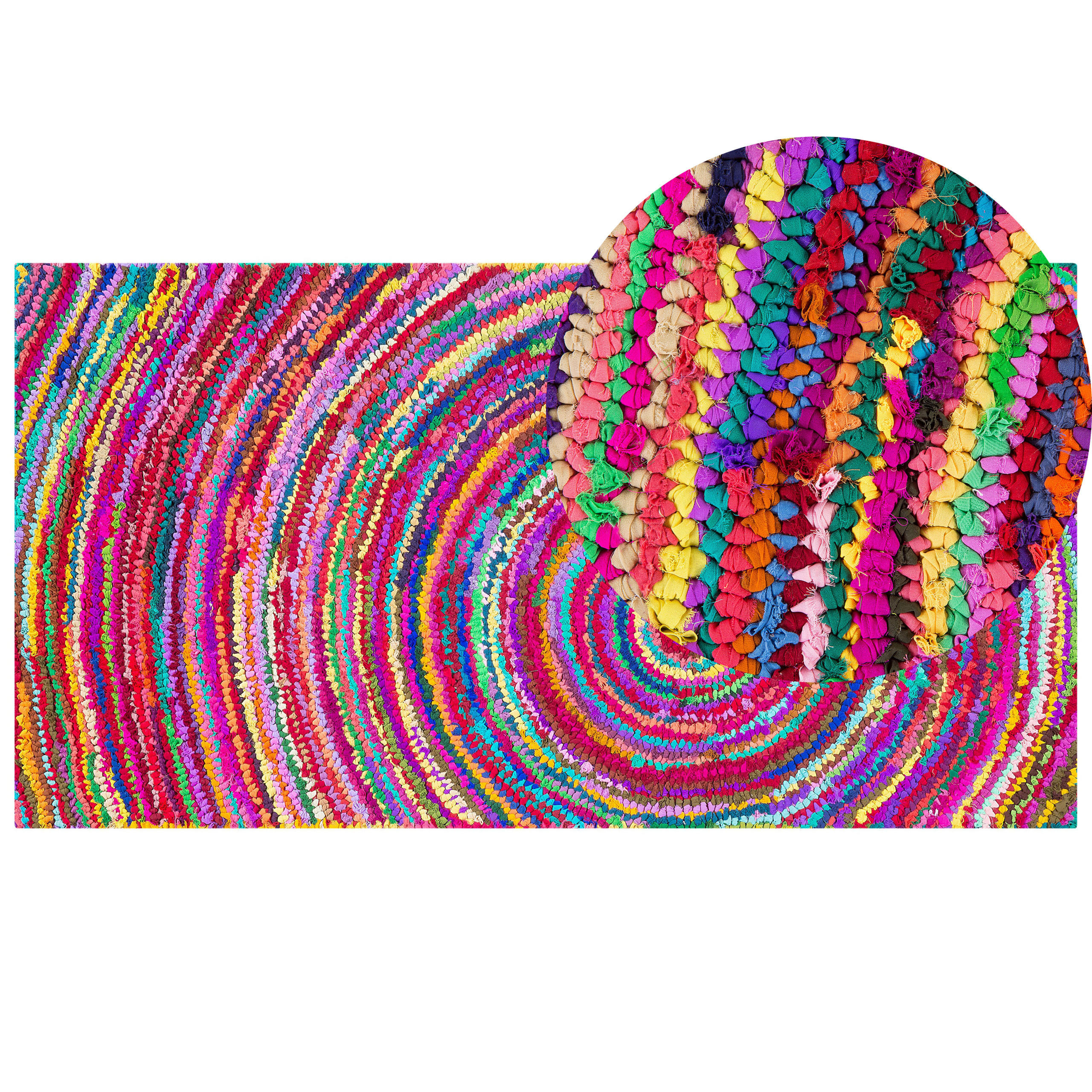 KURZFLOR-TEPPICH Malatya 150/80 cm - Multicolor, Kunststoff (80/150cm) - Beliani