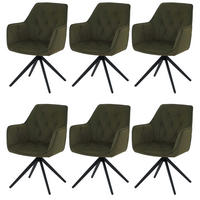 ESSZIMMERSTUHL Grün 6er-Set - Grün, Textil (55/87/60cm) - MCW