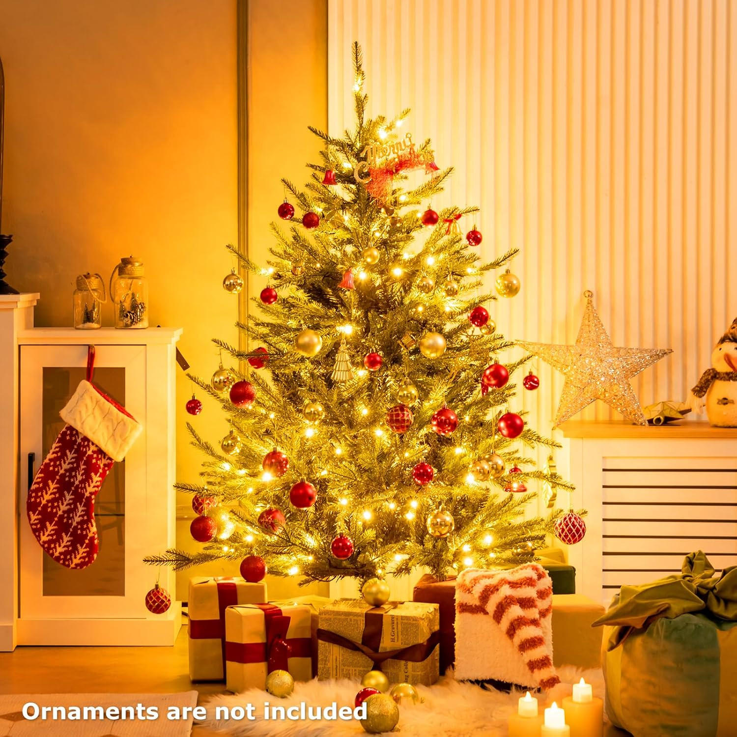 WEIHNACHTSBAUM 136cm Grün - Grün, Kunststoff (136cm) - COSTWAY