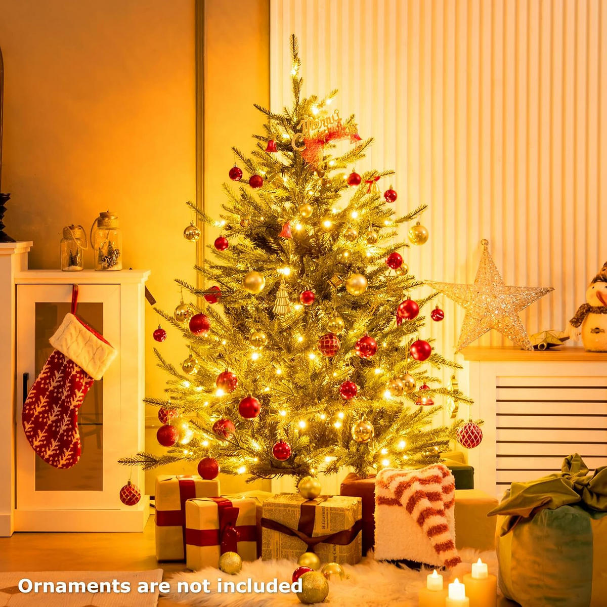WEIHNACHTSBAUM 136cm Grün - Grün, Kunststoff (136cm) - COSTWAY