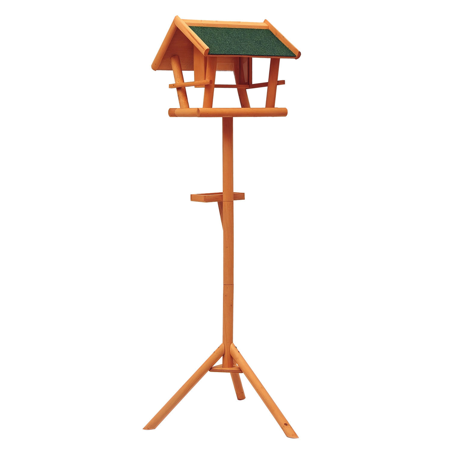 VOGELFUTTERSTATION DE-17837 mit Plattform & Nistkasten Natur - Braun, Holz (37.5/42/44cm) - ComfortXL