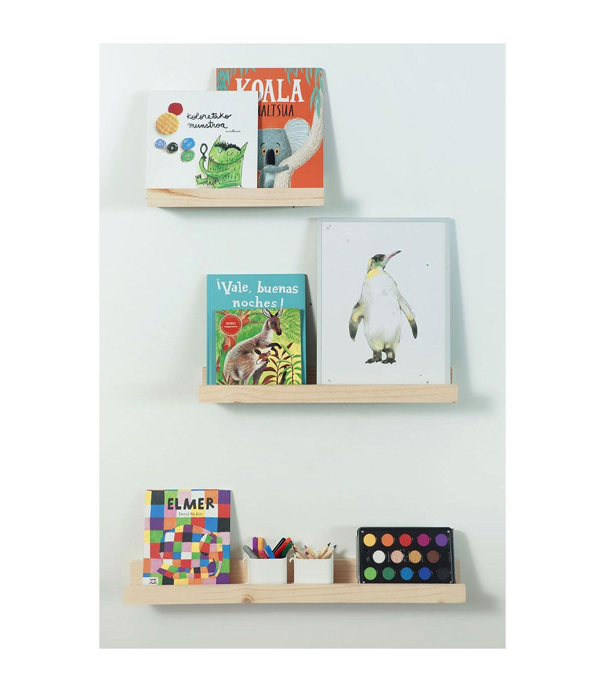 WANDREGAL aus massiver Kiefer - L60 x H7 cm - Apfelbaumfarben, Holz (60/7/60cm) - Calicosy