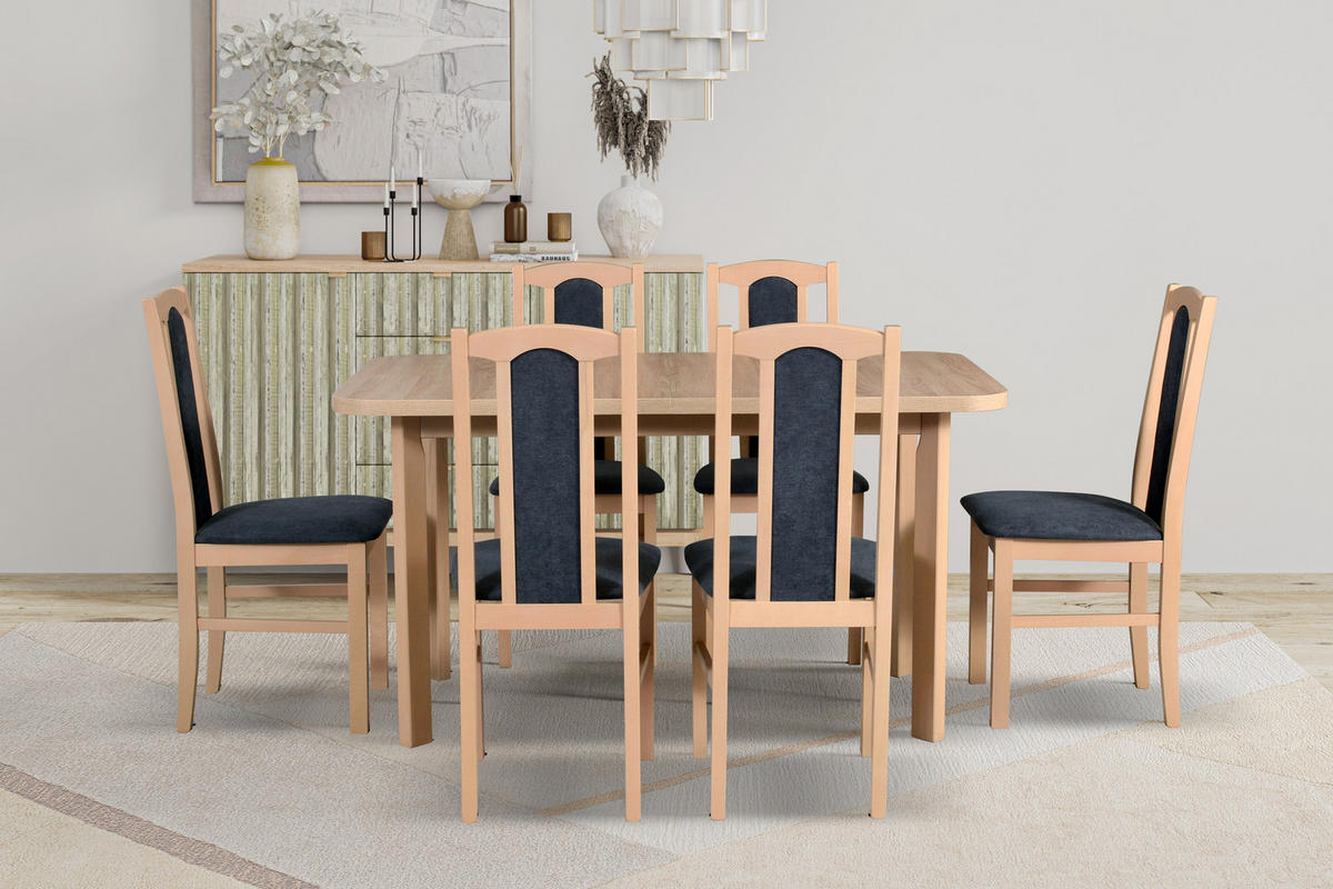 ESSZIMMERSTUHL - Set 2x Bos 7 hell nussbaum, soro 23 - Hellbraun/Beige, Holz (43/96/40cm) - Leaf Design