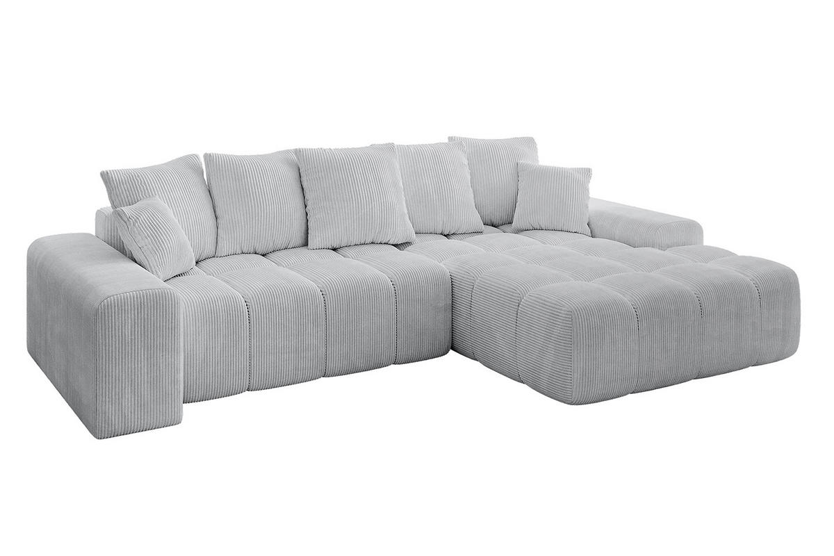 ECKSOFA Ottomane Rechts ENSI-L - 267x164x88 cm Grau - Grau, Holzwerkstoff/Kunststoff (164/267cm) - ALTDECOR