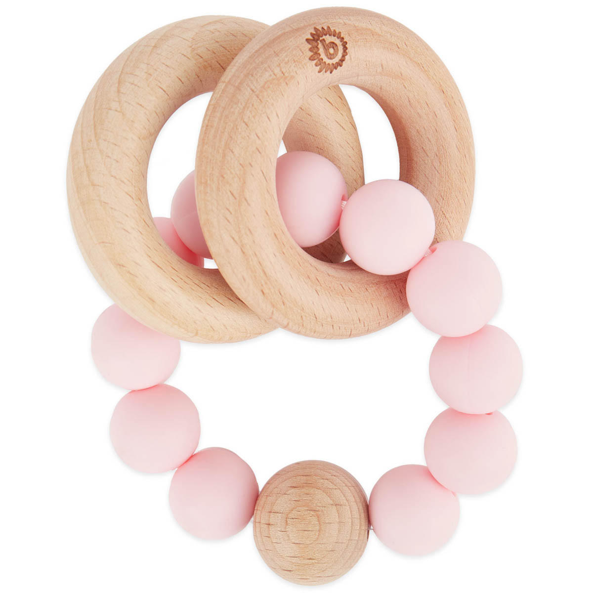 BEISSRING mit Silikon Perlen - ab Geburt - Rosa, Kunststoff (9/6.8cm) - Bieco Spielwaren