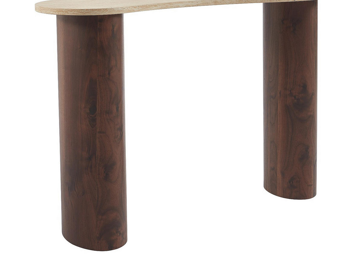 KONSOLENTISCH - 120 cm x 40 cm - holz - naturfarben dunkel, beige Alozya - Beige/Naturfarben, Holz (40/120/80cm) - Vente-Unique