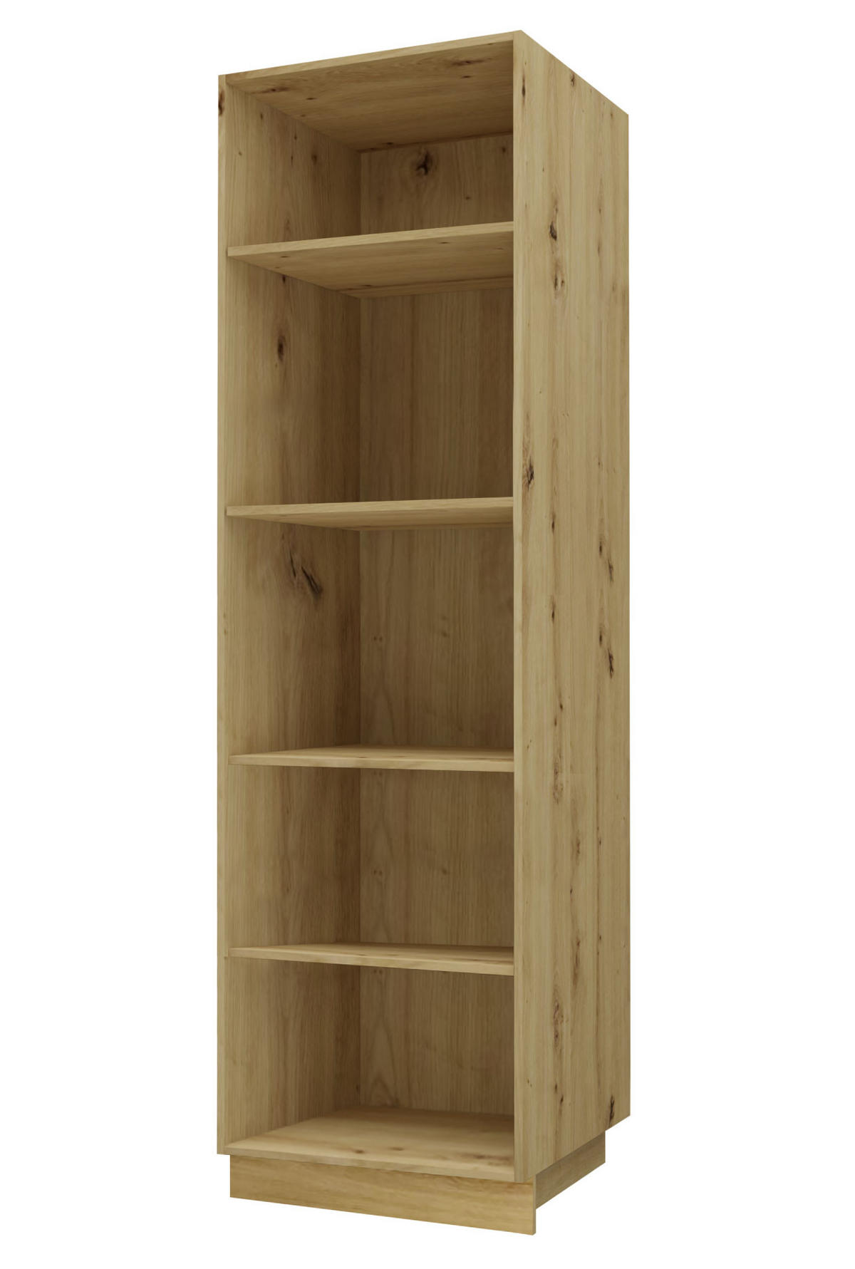 VORRATSSCHRANK Essen D14/DP/60/207 Weiß Hochglanz / Eiche Artisan Matt 60 / 59 / 207cm - Weiß Hochglanz/Eiche Artisan, Holz/Holzwerkstoff (60/207/59cm) - Feldmann-Wohnen