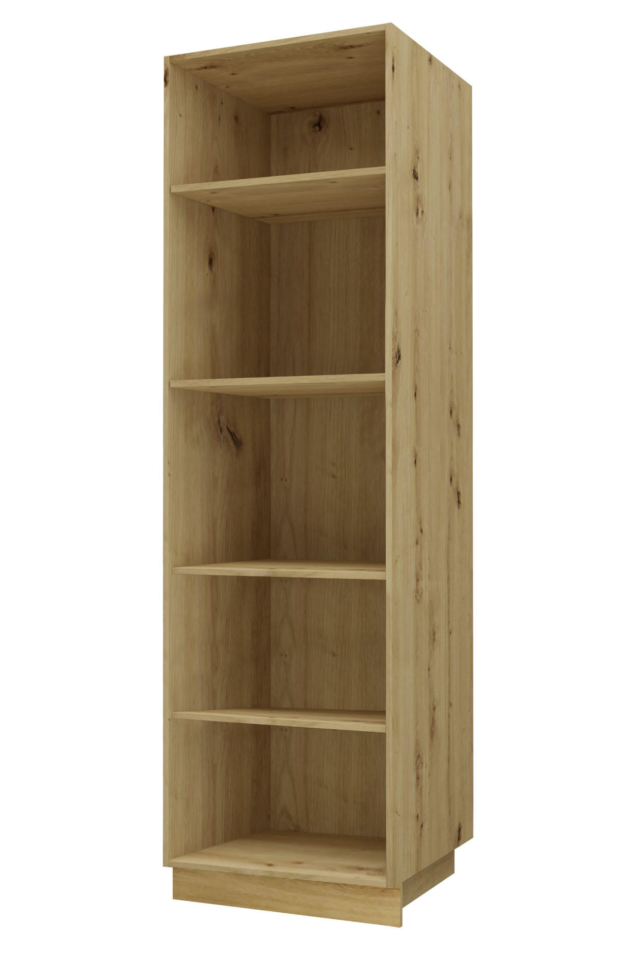 Thumbnail - Feldmann-Wohnen Vorratsschrank, Weiß Hochglanz, Eiche Artisan, Holz, 2 Fächer, 60x154x59 cm, Küchen, Küchenmöbel, Küchen...