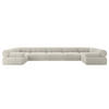 WOHNLANDSCHAFT modulares Sofa Birno-U3 - 475x190x70 cm Creme Cord - Hellgrau/Creme, Holzwerkstoff/Textil (475/70/190cm) - ALTDECOR